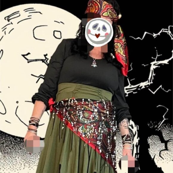 Dresses & Skirts - Fortune Teller/Gypsy Costume, Halloween or Dress-Up Fun, Boho Style, Accessories